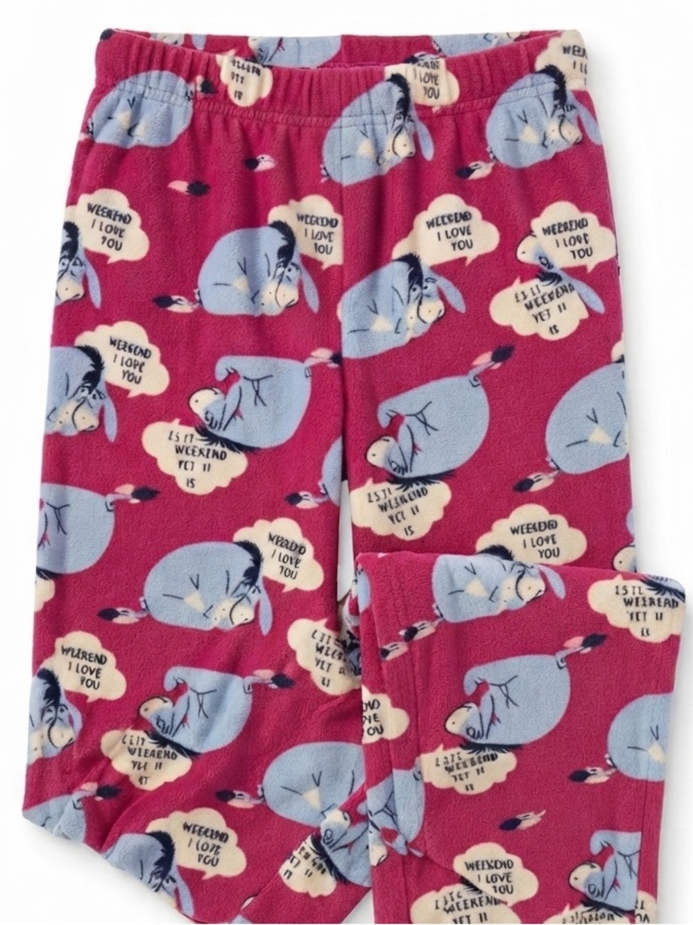 Disney Eeyore Pink Fleece Pajama - Picture 2 of 2